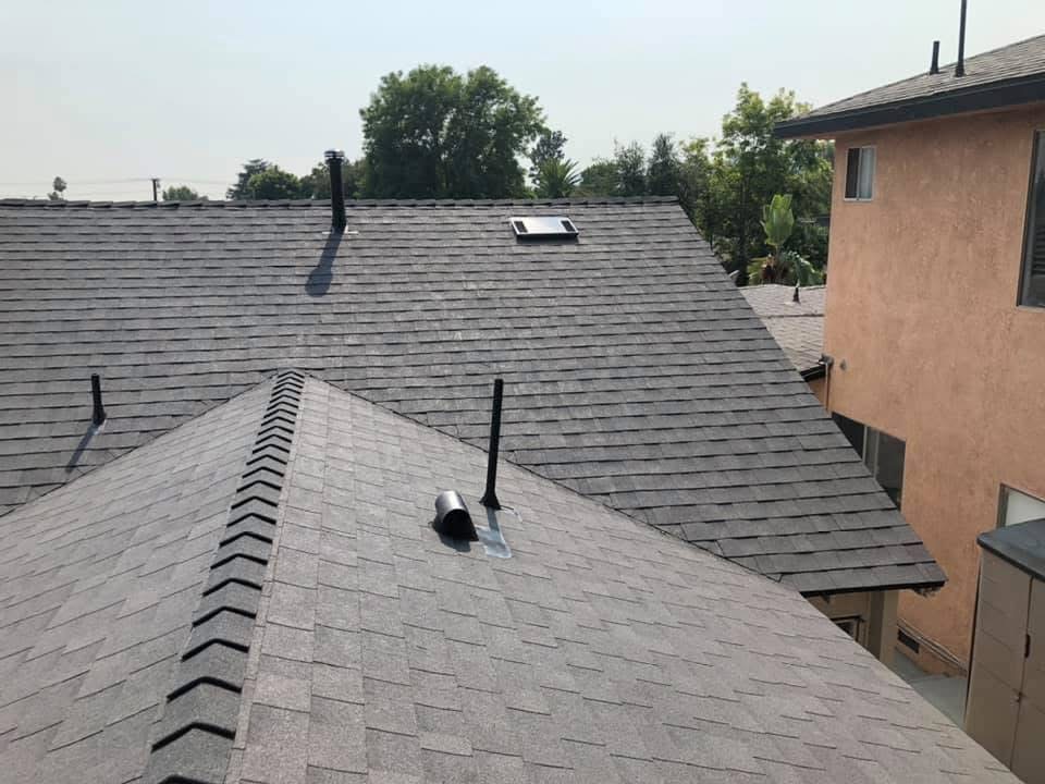 Completed shingle roof installation in the San Fernando Valley